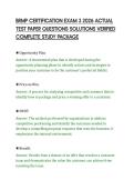 BRMP CERTIFICATION EXAM 3 2026 ACTUAL&NewLine;TEST PAPER QUESTIONS SOLUTIONS VERIFIED&NewLine;COMPLETE STUDY PACKAGE&NewLine;