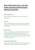 BRMP CERTIFICATION EXAM 3 2026 FINAL&NewLine;REVIEW QUESTIONS ANSWERS BUNDLED&NewLine;PRACTICE COLLECTION