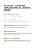 BSC 108 EXAM 2 2026 FINAL PAPER&NewLine;COMPLETE QUESTIONS AND ANSWERS FULL&NewLine;SOLUTION