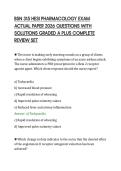 BSN 315 HESI PHARMACOLOGY EXAM&NewLine;ACTUAL PAPER 2026 QUESTIONS WITH&NewLine;SOLUTIONS GRADED A PLUS COMPLETE&NewLine;REVIEW SET