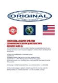 INSURANCE ADJUSTER UPDATED COMPREHENSIVE EXAM QUESTIONS AND ANSWERS SURE A&period;pdf&NewLine;&NewLine;