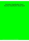 Derivative Classification Exam Security Classification Study Guide Questions and Answers Latest Version 2026&sol;2027 Comprehensive Review