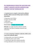 &NewLine;PN Comprehensive Predictor Exam Questions and Correct Answers Study Guide