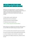 BSN 366 COMPLETE STUDY GUIDE&NewLine;QUESTIONS AND VERIFIED ANSWERS&NewLine;