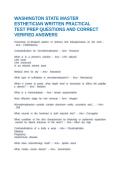 WASHINGTON STATE MASTER ESTHETICIAN WRITTEN PRACTICAL TEST PREP QUESTIONS AND CORRECT VERIFIED ANSWERS