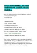 BSN 366 TEST PAPER FULL SOLUTION&NewLine;QUESTIONS AND CORRECT ANSWERS&NewLine;GRADED A&plus;&NewLine;