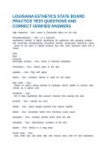 WASHINGTON STATE ESTHETICIAN WRITTEN EXAM QUESTIONS AND CORRECT VERIFIED ANSWERS