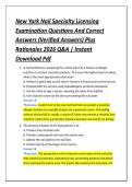 New York Nail Specialty Licensing &NewLine;Examination Questions And Correct &NewLine;Answers &lpar;Verified Answers&rpar; Plus &NewLine;Rationales 2026 Q&A &vert; Instant &NewLine;Download Pdf 