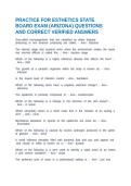PRACTICE FOR ESTHETICS STATE BOARD EXAM &lpar;ARIZONA&rpar; QUESTIONS AND CORRECT VERIFIED ANSWERS