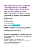 NR 511 Differential Diagnosis and Primary Care Practicum Exam Questions and Correct Answers Study Guide