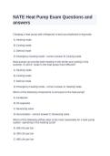 NATE Heat Pump Exam Questions and Answers Study Guide