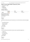 IE 420 FINANCIAL ENGINEERING QUIZ 5 &vert; GLOBAL FINANCIAL CRISIS &vert; QUESTIONS AND ANSWERS &vert; 2026 UPDATE &vert; VERIFIED 100&percnt; CORRECT&period;