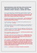 MDARD MICHIGAN CORE PESTICIDE APPLICATOR EXAM&NewLine;2026 UPDATE QUESTIONS AND CORRECT VERIFIED&NewLine;ANSWERS ALREADY GRADED A&plus; &lpar;BRAND NEW VISION&rpar;
