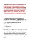 PMHNP ANCC CERTIFICATION EXAM COMPREHENSIVE 200-QUESTION PRACTICE TEST BANK FEATURING VERIFIED CORRECT ANSWERS&comma; IN-DEPTH CLINICAL RATIONALES&comma; AND FULL-SPECTRUM COVERAGE OF PSYCHIATRIC ASSESSMENT&comma; PSYCHOPHARMACOLOGY&comma; PSYCHOTHERAPY&comma; DIAGNOSTIC CRITERIA&comma; ETH