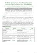 TCFP Fire Inspector Exam 2026-2027 Questions and Answers Already Graded A&plus;&period; 100&percnt; Verified Solutions &vert;&NewLine;Updated Per Latest NFPA and Texas Administrative Code Guidelines &vert; Graded A&plus;