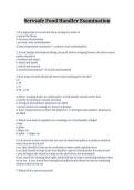 ServSafe Food Handler Exam Questions and Answers Study Guide