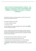 WGU C202 MANAGING HUMAN CAPITAL &ndash; OA &lpar;Objective Assessment&rpar; EXAM &vert; QUESTIONS AND CORRECT ANSWERS &vert; NEW 2026&sol;27 UPDATE &vert; GRADED A&plus;