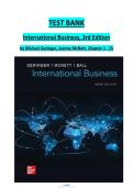 TEST BANK International Business&comma; 3rd Edition by Michael Geringer&comma; Jeanne McNett&period; Chapter 1-15&NewLine;&NewLine;