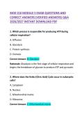 &NewLine;BIOD 210 Module 5 Exam Questions and Correct Answers Study Guid