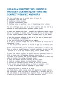 CCS EXAM PREPARATION&comma; DOMAIN 4&colon; REGULATORY COMPLIANCE QUESTIONS AND CORRECT VERIFIED ANSWERS