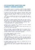 CCS EXAM PREP QUESTIONS AND CORRECT VERIFIED ANSWERS