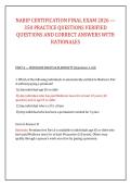 NABIP CERTIFICATION FINAL EXAM 2026 &mdash; &NewLine;350 PRACTICE QUESTIONS VERIFIED &NewLine;QUESTIONS AND CORRECT ANSWERS WITH &NewLine;RATIONALES