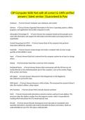 CSP Computer Skills Test with all correct & 100&percnt; verified answers &vert;latest version &vert;Guaranteed to Pass