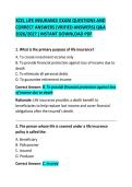 XCEL Life Insurance Exam Questions and Correct Answers &ndash; Comprehensive Life Insurance Licensing Exam Study Guide