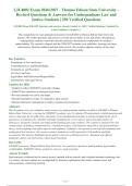 LJU4802 Exam 2026&sol;2027 - Thomas Edison State University -&NewLine;Revised Questions & Answers for Undergraduate Law and&NewLine;Justice Students &vert; 250 Verified Questions