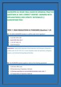 HAZWOPER 40-HOUR FINAL EXAM150 ORIGINAL PRACTICE &NewLine;QUESTIONS & 100&percnt; CORRECT VERIFIED ANSWERS WITH &NewLine;EXPLANATIONS&vert;&vert; 2026 UPDATE RATIONALES &vert;&vert; &NewLine;GUARANTEED PASS