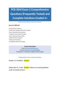 PCB 3044 Exam 3 Comprehensive Questions &lpar;Frequently Tested&rpar; and Complete Solutions Graded A&plus;