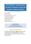 PCB 3044 Exam 1 Comprehensive Questions &lpar;Frequently Tested&rpar; and Complete Solutions Graded A&plus;
