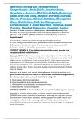 Nutrition Therapy and Pathophysiology &vert; Comprehensive Study Guide&comma; Practice Exam&comma; Questions & Answers&comma; Nutrition & Pathophysiology Exam Prep Test Bank&comma; Medical Nutrition Therapy&comma; Disease Processes&comma; Clinical Nutrition&comma; Therapeutic Diets&comma; Metabolism&comma; Diabet