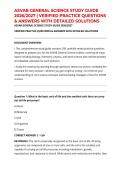 ASVAB GENERAL SCIENCE STUDY GUIDE 2026&sol;2027 &vert; VERIFIED PRACTICE QUESTIONS & ANSWERS WITH DETAILED SOLUTIONS