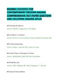 BUSINESS STATISTICS FOR&NewLine;CONTEMPORARY DECISION MAKING&NewLine;COMPREHENSIVE TEST PAPER QUESTIONS&NewLine;AND SOLUTIONS GRADED APLUS&NewLine;