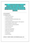CRRN &mdash; CERTIFIED REHABILITATION &NewLine;REGISTERED NURSE COMPLETE &NewLine;CERTIFICATION PRACTICE EXAM 120 &NewLine;Multiple Choice Questions with Answers and &NewLine;Rationales 