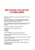 MGT 301 Exam 1 Kirn UKY &lpar;Ch 1-4&rpar; Latest Update