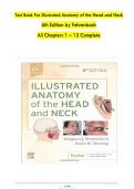 Test Bank For Illustrated Anatomy of the Head and Neck 6th Edition by Fehrenbach All Chapters 1 &ndash; 12 Complete ISBN&colon;9781974813094&NewLine;&NewLine;