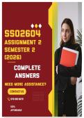 SSO2604 ASSIGNMENT 2 SEMESTER 2 2026 - COMPLETE ANSWERS