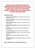 NEVADA C-21B AIR CONDITIONING CONTRACTOR &NewLine;PRACTICE EXAM 2026 Complete Exam with 130 Questions &NewLine;& Verified Answers &lpar;Latest&rpar; Plus Detailed Rationales &NewLine;Updated for 2025&sol;2026 &vert; 100&percnt; Verified &vert; Pass Guaranteed &ndash; &NewLine;A&plus; Graded &vert; Instant Download PDF