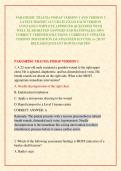 PARAMEDIC TRAUMA FISDAP VERSION 1 AND VERSION 2 LATEST 2026&sol;2027 ACCURATE EXAM EACH VERSION CONTAINS COMPLETE APPROVED QUESTIONS WITH WELL ELABORATED ANSWERS AND RATIONALES &lpar;100&percnt; CORRECT VERIFIED SOLUTIONS&rpar; CURRENTLY UPDATED VERSION 2026 EDITION &vert;GUARANTE