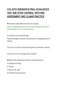 C14 AUTO INSURANCE FINAL EXAM MOCK&NewLine;TEST AND STUDY MATERIAL WITH RISK&NewLine;ASSESSMENT AND CLAIMS PRACTICE
