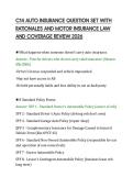 C14 AUTO INSURANCE QUESTION SET WITH&NewLine;RATIONALES AND MOTOR INSURANCE LAW&NewLine;AND COVERAGE REVIEW 2026&NewLine;