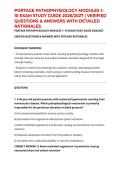PORTAGE PATHOPHYSIOLOGY MODULES 1&ndash;10 EXAM STUDY GUIDE 2026&sol;2027 &vert; VERIFIED QUESTIONS & ANSWERS WITH DETAILED RATIONALES
