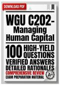 WGU C202 Managing Human Capital OA &lpar;PDF&rpar; &vert; 2026 Exam Questions &vert; HR Management