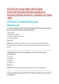 NU 578 Unit 3 Exam &lpar;2026 &sol; 2027 Update&rpar; University Of South Alabama&comma; Questions & Answers &lpar;Verified Answers&rpar; &vert; Complete A&plus; Guide - PDF