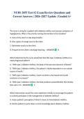 NURS 2055 Test &num;2 Exam Review Questions and Correct Answers &vert; 2026&ndash;2027 Update &vert; Graded A&plus;