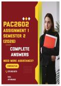 PAC2602 ASSIGNMENT 1 SEMESTER 2 2026 - COMPLETE ANSWERS