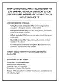 APWA CERTIFIED PUBLIC INFRASTRUCTURE INSPECTOR &NewLine;&lpar;CPII&rpar; EXAM REAL 150 PRACTICE QUESTIONS EDITION&colon; &NewLine;2025&sol;2026 VERIFIED ANSWERS & DETAILED RATIONALES &NewLine;INSTANT DOWNLOAD PDF
