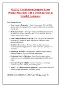 OACIQ Certification Complete Exam &NewLine;Practice Questions with Correct Answers & &NewLine;Detailed Rationales 